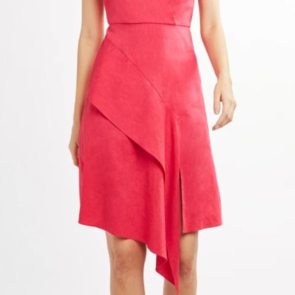 Elie Tahari NWT Pink Isa Ruffle Skirt Dress, 6 - Picture 6 of 11